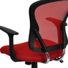 Flash Furniture Alfred Mid-Back Red Mesh Swivel Task Office Chair
