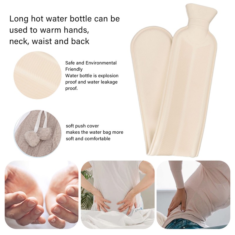 2000ML Hot Water Bottle Strip Shaped Hot Water Bag for