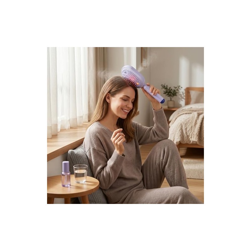 Alisadores de vapor para cabello, cepillo alisador de cabello a