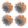 LewanSoul Mecanum Wheel, Omni-Directional Wheel 65mm High Hardness Plastic Wheel,