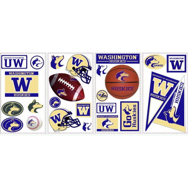 RoomMates RMK1263SCS University of Washington Peel and Stick Wall Decals