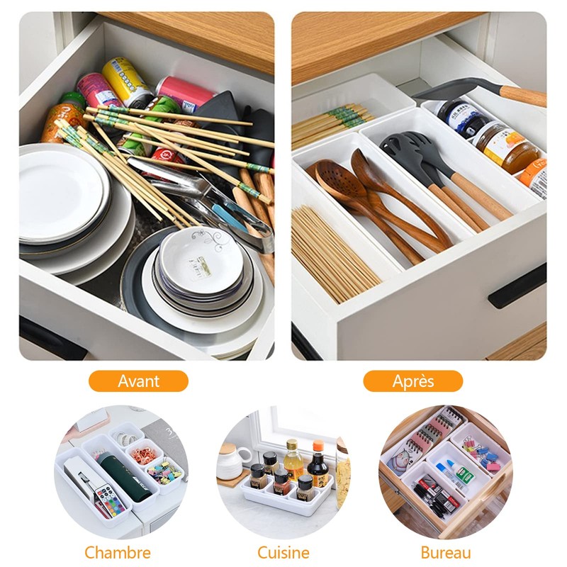 STARVAST Set of 24 Drawer Organiser System, Office, Storage Box