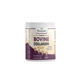 Pharmanostix Hydrolysed Bovine Collagen Powder 10000mg Type 1 & 3 Unflavoured- Grass Fed -18 Amino Acids- High Strength Protein Peptides for Women & Men- Halal - for Healthy Skin Hair Nails -Keto