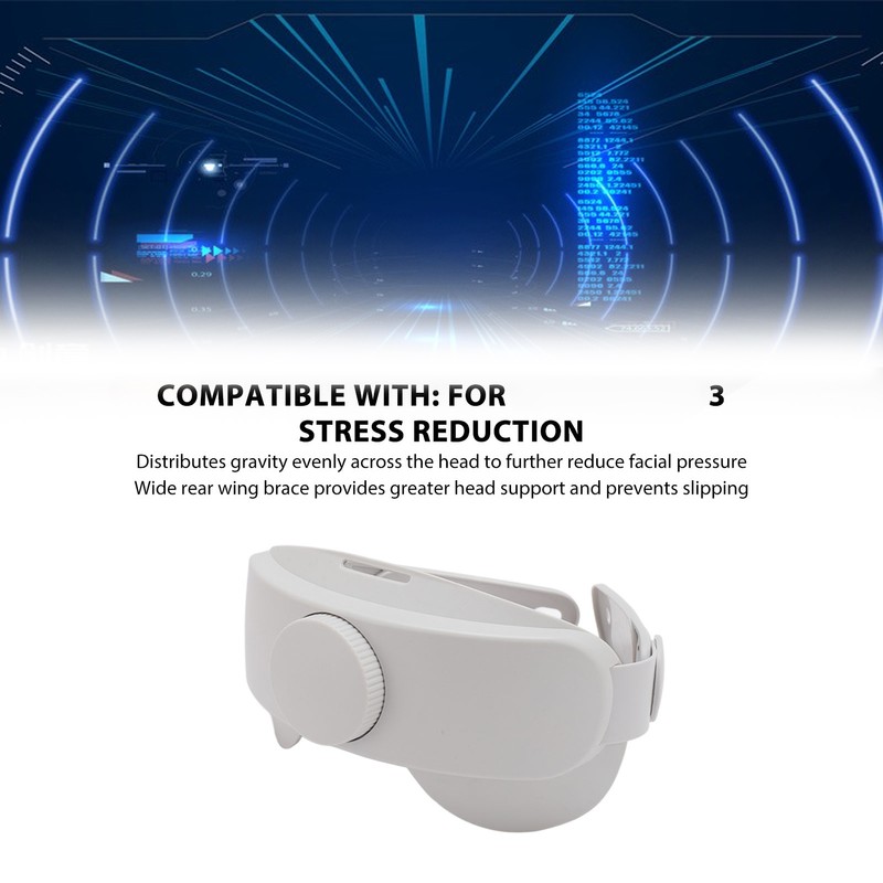 Adjustable Head Strap Lightweight Comfortable VR Headset Strap Replacement for