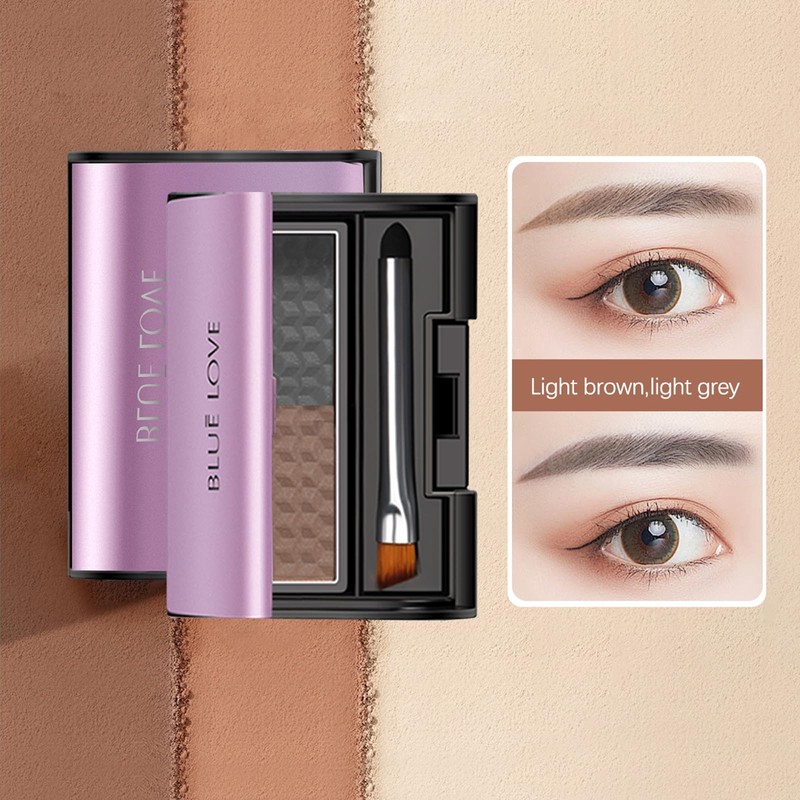 BLUE LOVE 2 Color Eye Brow Powder Palette for Eyebrows