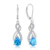 Oskani Infinity Birthstone Earrings for Women 925 Strling Silver 5A