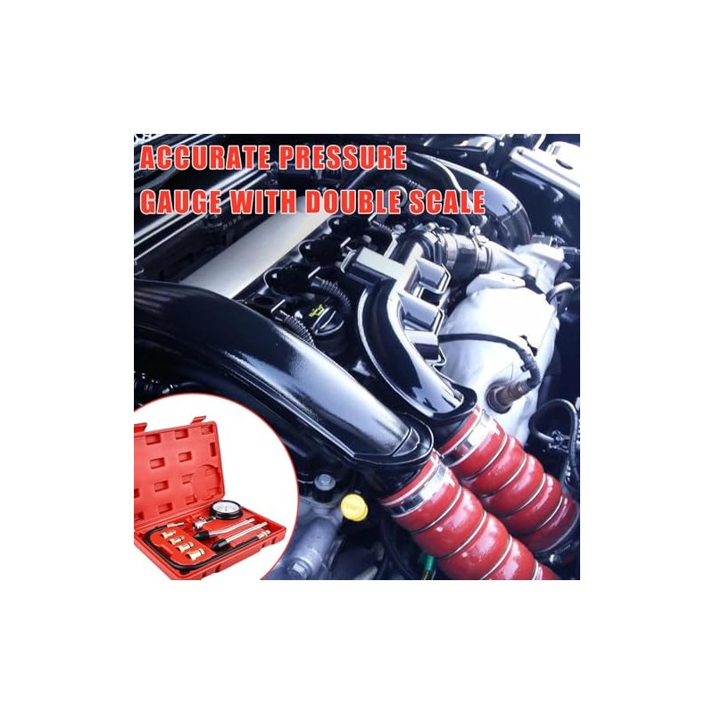 Compression Tester Set: Compression Tester Kit Compression Gauge Spark Plug