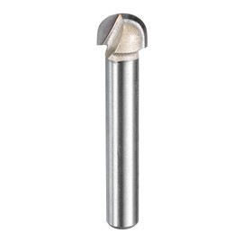 sourcing map 1pcs Router Bit Core Box 1/4 Shank 3/8 Inch Cutting Dia. Round Nose Router Bit 1 Flutes Carbide Cove Box Cutter for Carpentry Woodworking Milling Cutter Tool