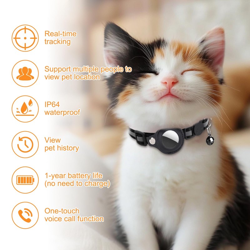GPS Tracker Cat, GPS Tracker for Pets, Cat Tracker Collar,