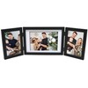 Triple Photo Picture Frame 6 x 4, Black, Holds 3