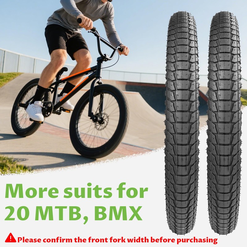 MAKELEN 20x1.95 / 20x2.1 / 20x2.25 Bike Tires High-Durability Replacement