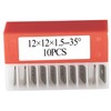 ALUYEH 12x12x1.5mm-35° Square Carbide Inserts for Woodworking Spiral/Helical Planer Cutter