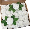 Alifst 50pcs Artificial Flower，Real Touch Artificial Foam Roses Decoration DIY