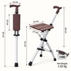 Folding Walking Cane with Seat for Outdoor Rest – Portable