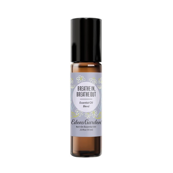 Edens Garden Breathe in, Breathe Out "OK for Kids" Essential Oil Blend, 100% Pure & Natural Premium Best Recipe Therapeutic Aromatherapy Essential Oil Blends, Pre-Diluted 10 ml Roll-On