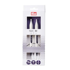 Prym Ergonomic Design Circular Knitting Pins/Needles, Metal, Multi-Colour, 12 mm, 80 cm Length