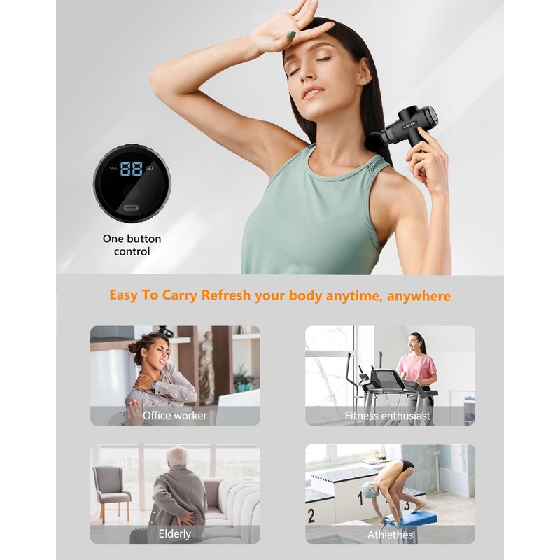 AERLANG Massage Gun, Massage Gun Deep Tissue, with 10 Speed