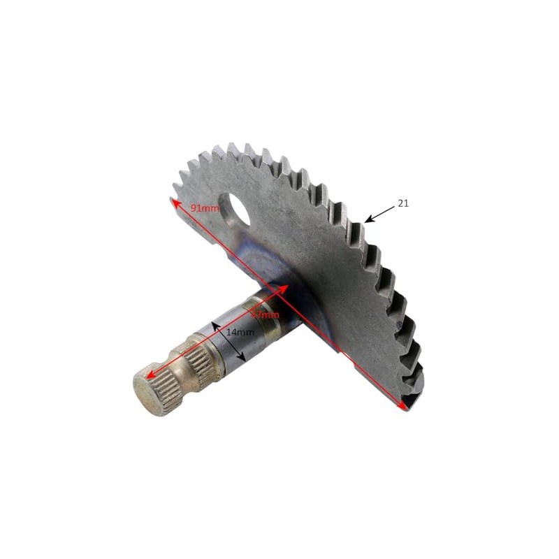 2EXTREME Kickstarter Shaft PEUGEOT Speedfight 3 50 AC (2-stroke) Type:F1