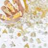 Briskbloom 320PCS Assorted Luxury Gold 3D Nail Charms, Cute Heart