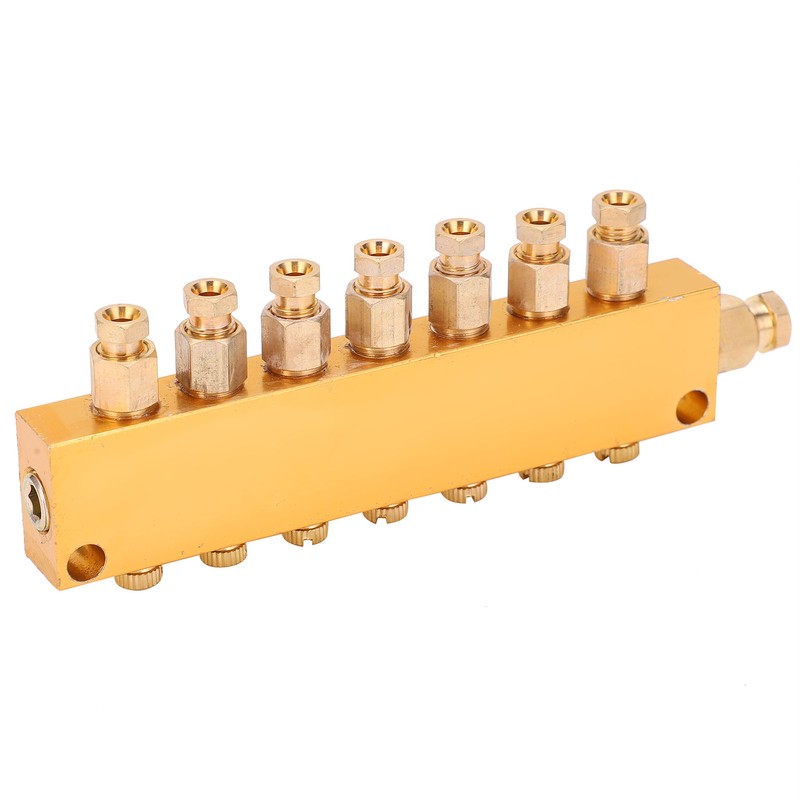 Oil Distributor Adjustable Brass Lube Piston Separator Divider Valve Lubrication