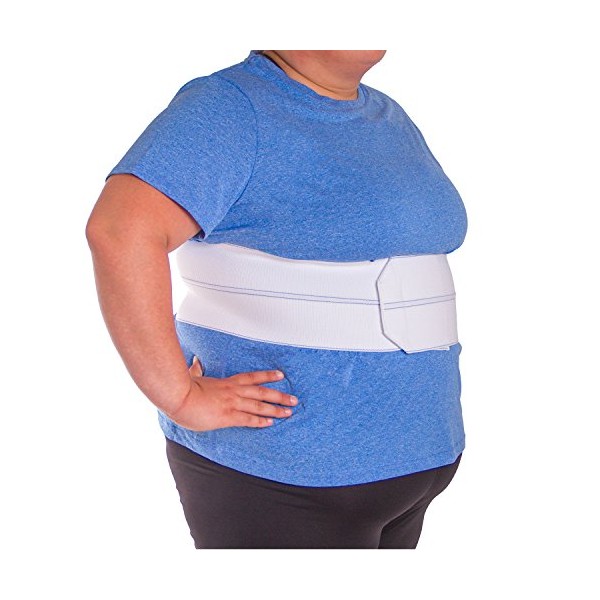 BraceAbility Broken Rib Brace | Elastic Chest Wrap Belt for Cracked, Fractured or Dislocated Ribs Protection, Compression and Support (Unisex Plus Size - Fits 55"-75" Chest)