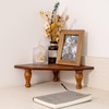 Wood Corner Counter Shelf Framehouse Decorative Tray Stand for Kitchen