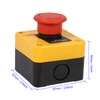 Emergency Stop Button, 660V 10A Plastic Red Mushroom Sign Weatherproof