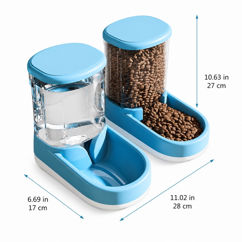 3.8L Pet Feeder & Water Dispenser – Automatic Food and