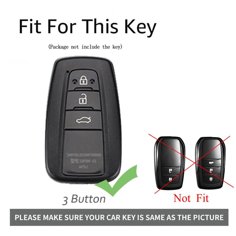 ontto 3 button Key Fob Cover Fit for Toyota 86