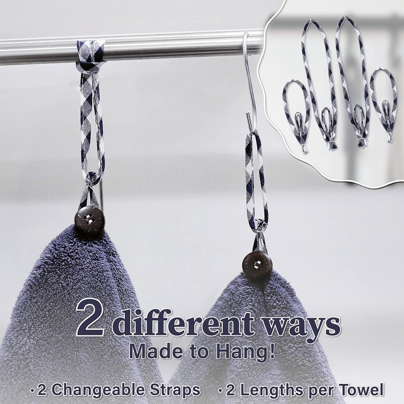 myHomeBody Hand Towels for Bathroom, Kitchen Hand Towels with Hanging