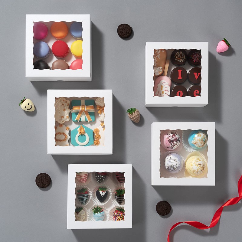 RomanticBaking 24 Pack Bakery Boxes (not include food) 7" x