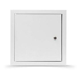 Metal Access Panel Inspection Door with Picture Frame Gloss White - Conceals Pipe, Meters, Wires - Fuse, Plasterboard Cover Box - Non Fire Rated (340x340mm (in 300x300mm))
