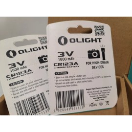 Olight   OLIGHT SET  2  CR123A 3 VOLT     1600mAh