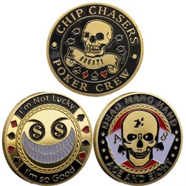 3PC Poker Card Guard Coin Collectibles Table Games Poker Poker Gifts for Men, Poker Card Protector, Poker Accessories