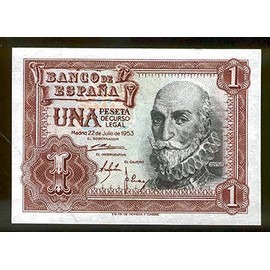 Spain Pick No. 144 A (III) needed 1953 1 Peseta (Banknotes for collectors)