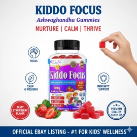 Ez-Life Kiddo Focus Anti-Stress Children Ashwagandha Gummies for Calm Mood & Brain Boost