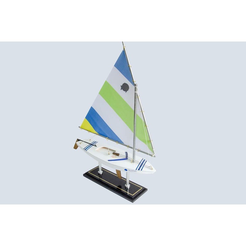 Wooden SUNFISH Model Sailboat Decoration 16 -11