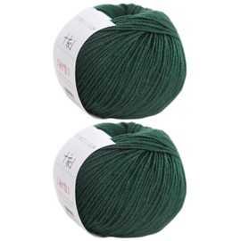 Merino Wool Yarn, Superwash Anti-Pilling, Sport Weight, for Knitting and Crocheting DIY Scarf Sweaters, 3.52 oz/100 g, (Per Skein 1.76 oz 150 Yards)-Pine