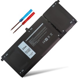 53Wh H5CKD 15V Battery for Dell Inspiron 5300 5301 5401 5402 5408 5409 5501 5502 5505 5508 5509 5400 5406 7405 7300 7306 7500 7506 2-in-1 Silver Latitude 3410 3510 Vostro 5301 5401 5402 5501 9077G