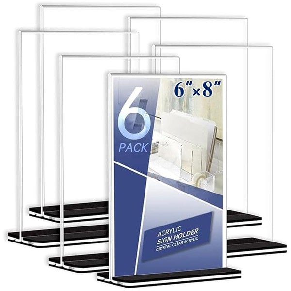 Soporte de Acrílico para Letreros Doble Cara - Set de