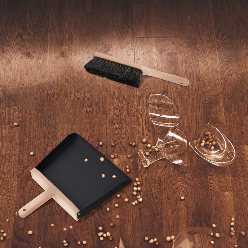 Relaxdays Set per Spazzare, Scopetta e Paletta Raccogli Briciole in