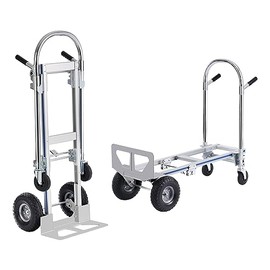 VEVOR VEVOR Aluminum Truck, 2 in 1, 800 lbs Load Capacity, Heavy Duty Industrial Convertible Folding Hand Truck and Dolly, Utility Cart Converts from Hand Truck to Platform Cart with Rubber Wheels