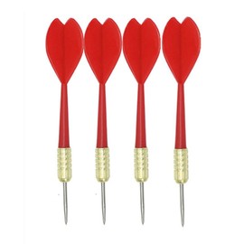 HRLORK Darts Set Steel Tip Red Integrated Dart Flights and Shafts- 4 Packs