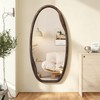 JJUUYOU Irregular Wall Mirror Asymmetrical Bathroom Mirrors for Wall 40"X20"