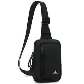 Peicees Small Crossbody Bag for Men Women Mini Sling Bag Travel Running Phone Daypack Cross Body Shoulder Bags, 2 Sizes, Mini Black