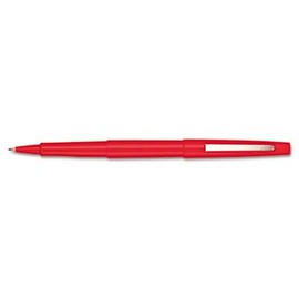 (3 Pack Value Bundle) PAP8420152 Point Guard Flair Porous Point Stick Pen, Red Ink, Medium, Dozen