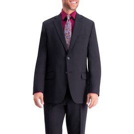 Haggar Men's Suit Jacket, Black, 46 Tall