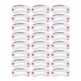 SGERUFZ 24 Professionelle Augenbrauen-Schablonen – Wiederverwendbare Brauenform-Schablonen aus Kunststoff mit 6 verschiedenen Stilen für Anfänger und Profis (Hygienisch, Hautfreundlich)