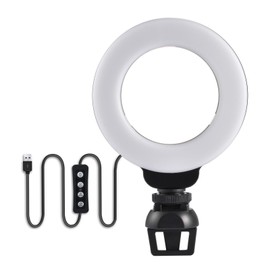 Clip On Ring Light with Clamp Mount for Laptop Video Conference Portable 4 inch Zoom Light