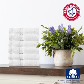 Arm & Hammer Performance Towel Washcloth Set, 6 Piece, Grey